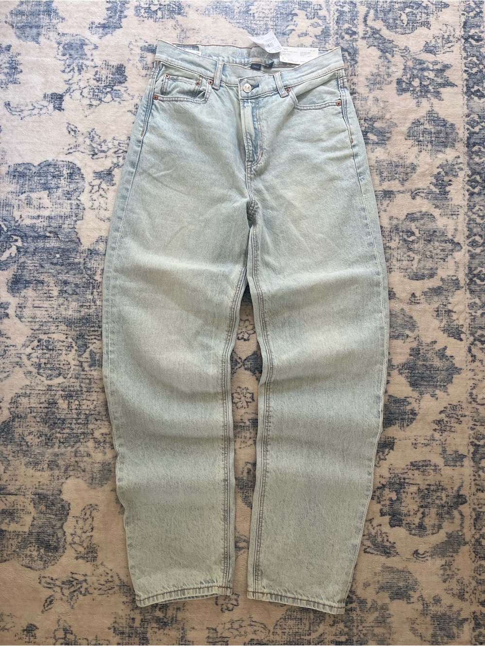 American Eagle Outfitters Light Blue Straight-Leg Jeans